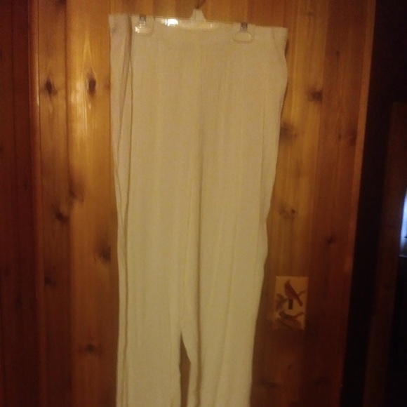 DAVID ROSE Pants - DAVID ROSE IVORY CRINKLED DRESS PANTS - PLUS DAVID ROSE Pants - DAVID ROSE IVORY CRINKLED DRESS PANTS - PLUS